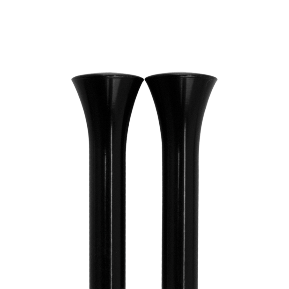 BILLET SPECIALTIES Door Lock Knobs, Tri-Five, 10-24" Thread, 1-5/8" Tall, Aluminum, Black Anodize, Pair