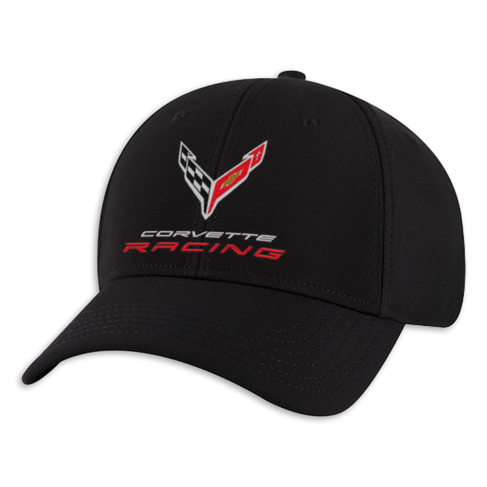 Corvette Racing Cap Black Moisture Wicking