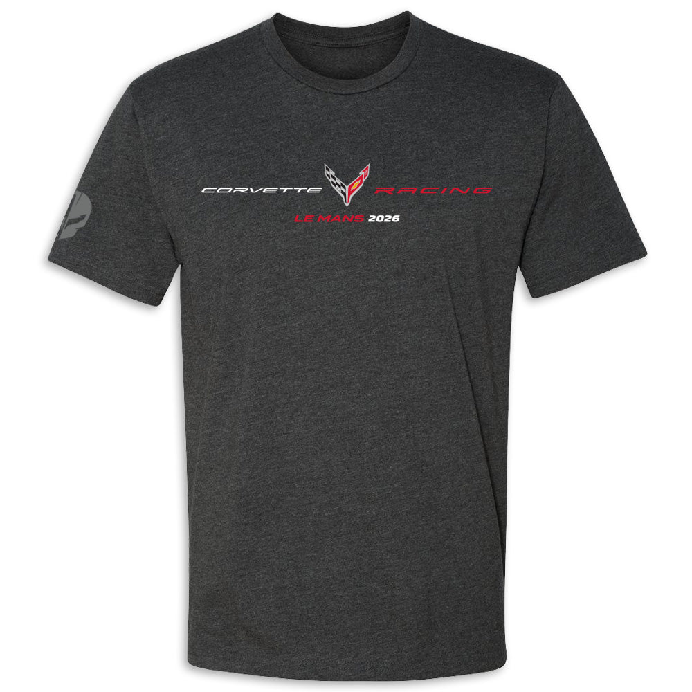 Corvette 2026 Le Mans Event T-Shirt - Charcoal