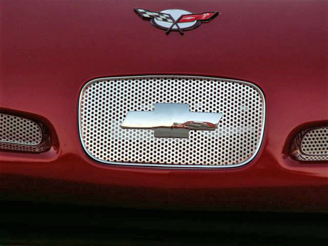 C5 Perforated Stainless Front Nose Insert, C5 Corvette