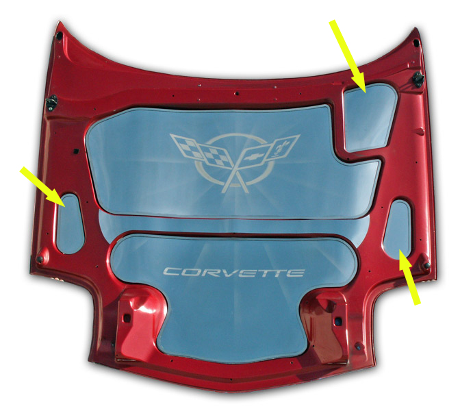 C5 Corvette 3 Piece Hood Accent Kit - 1997-04