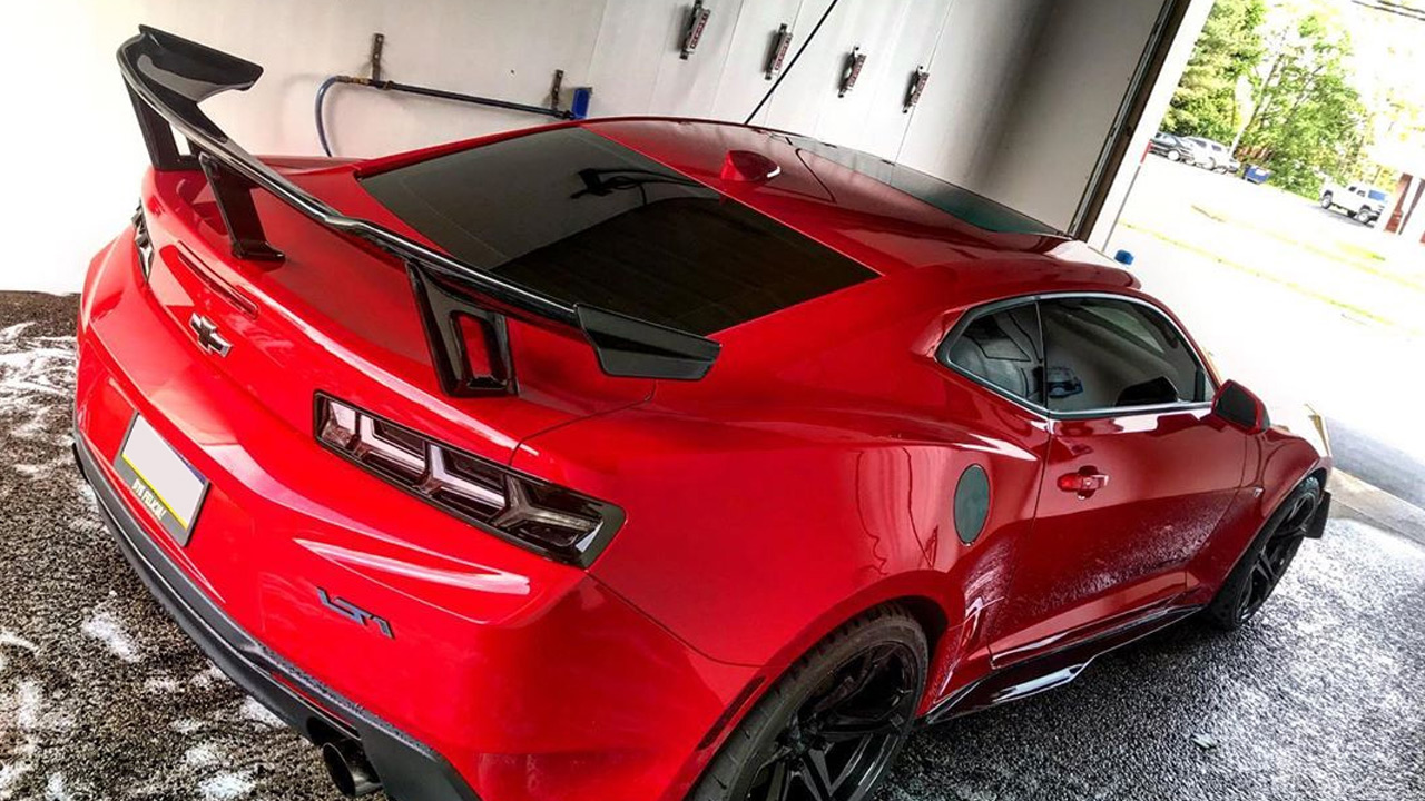 Gen6 Camaro ZL1 1LE style Rear Wing Optional Height, Gloss Black