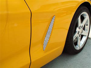 C6 Corvette 2-pc Perforated Stainless Vents