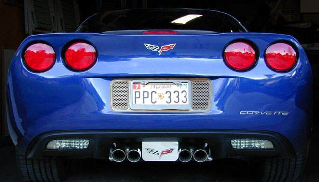 C6 Corvette Perforated Rear Tag / License Plate Frame