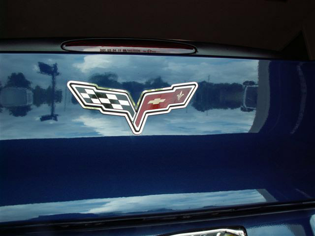 C6 Corvette 2pc Polished Stainless Emblem Rings