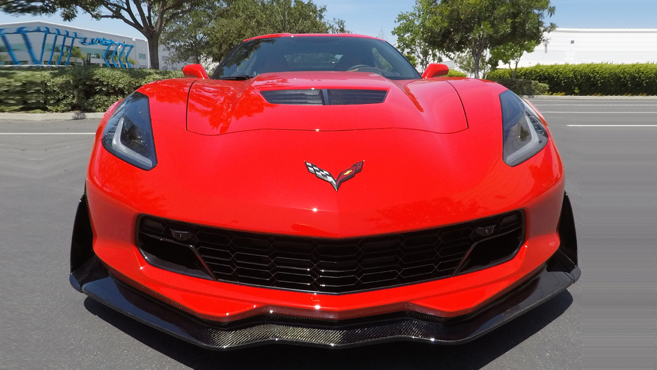 C7 Corvette,  C7.R style Front Splitter,  Carbon Fiber