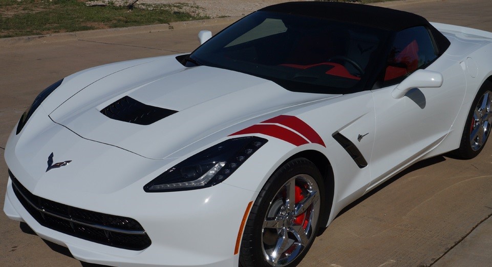 C7 Corvette Fender Hash Mark Stripe, Rookie Stripes, Grand Sport Stripes, Single Color