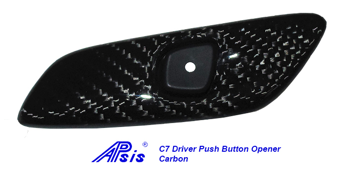 C7 Corvette 14-19 Laminated Carbon Fiber Driver Push Button Opener $168.00, Core