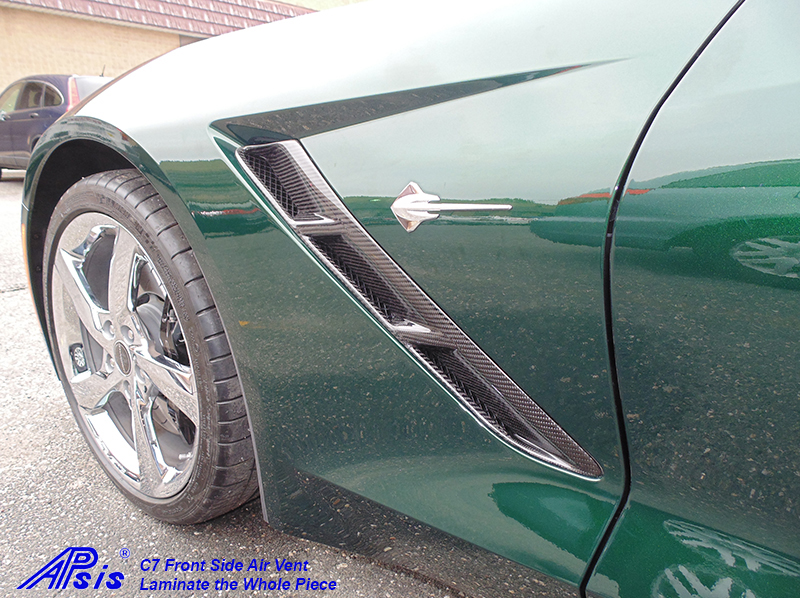 C7 Corvette 14-19 Laminated Carbon Fiber Front Side Air Vent Laminate Painted Ar