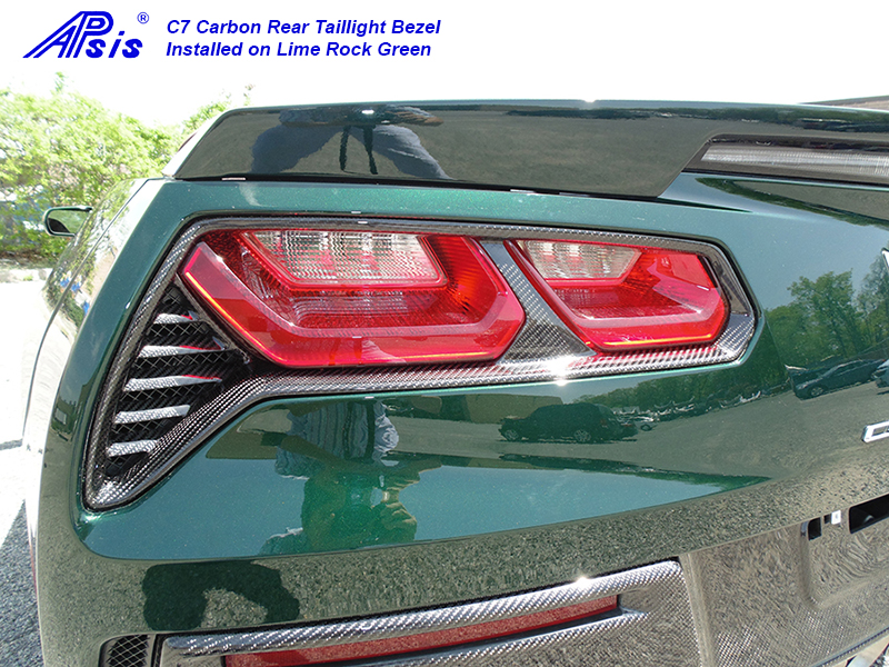 C7 Corvette 14-19 Laminated Carbon Fiber Taillight Surround Bezel, 2 pcs/set $56
