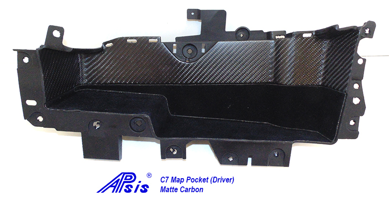 C7 Corvette 14-19 Laminated Carbon Fiber Driver Map Pocket Inner Panel $468.00,