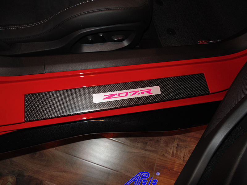 C7 Corvette 14-19 Laminated Carbon Fiber Outer Door Sill with Light 2pcs/set $79