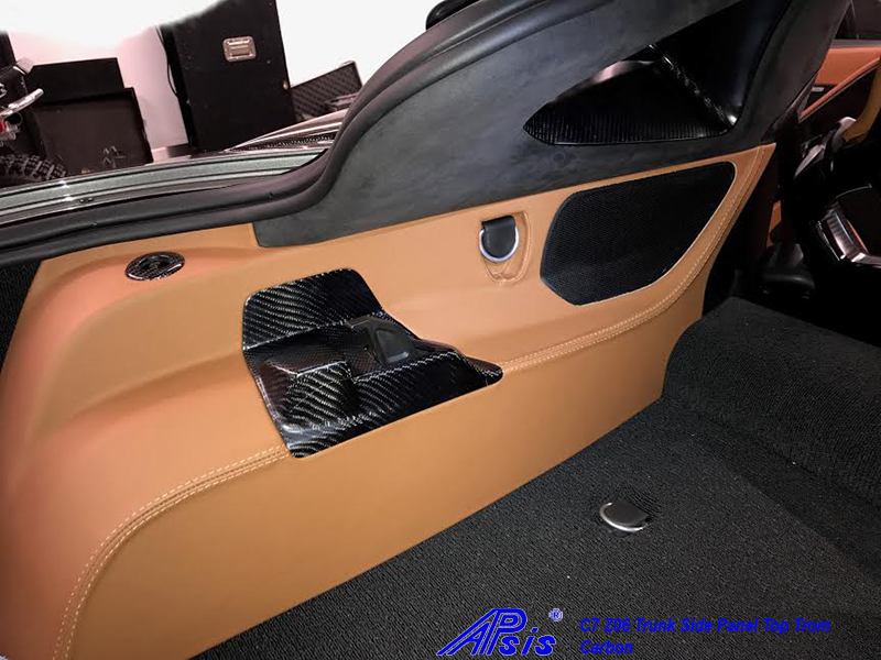 C7 Z06 Corvette 15-19 Laminated Carbon Fiber Trunk Side Panel Top Trim, 2pcs/set
