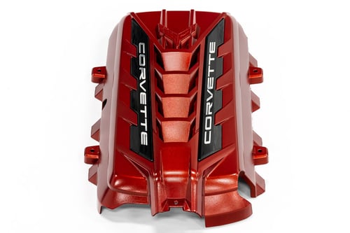 C8 Corvette 2020 + GM OEM Accessory, C8 Repalcement Engine Cover in Edge Red color