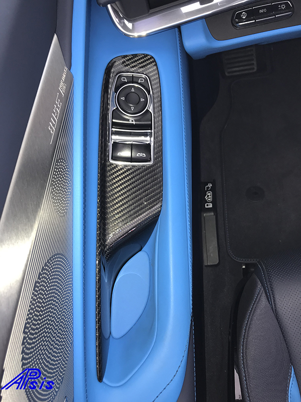 C8 Corvette 2020+ Driver Power Window Bezel, High Gloss Carbon Replacement Parts