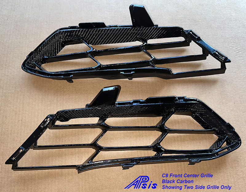 APsis C8 Corvette Carbon Fiber Center Grille Side Vents - LR-CHE11-24A-CX