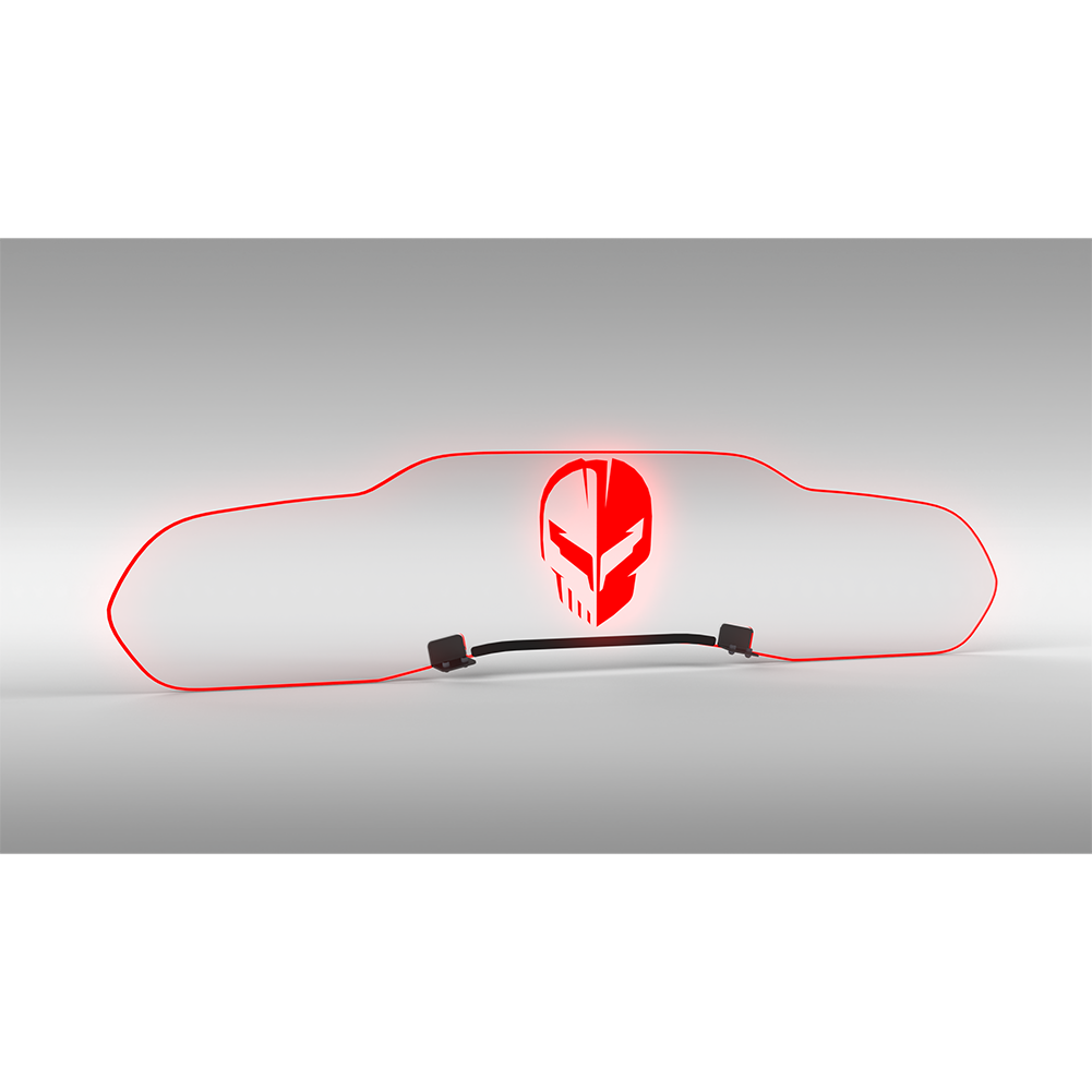 Corvette WindRestrictor Illuminated Glow Plate - Jake Skull Coupe : C8