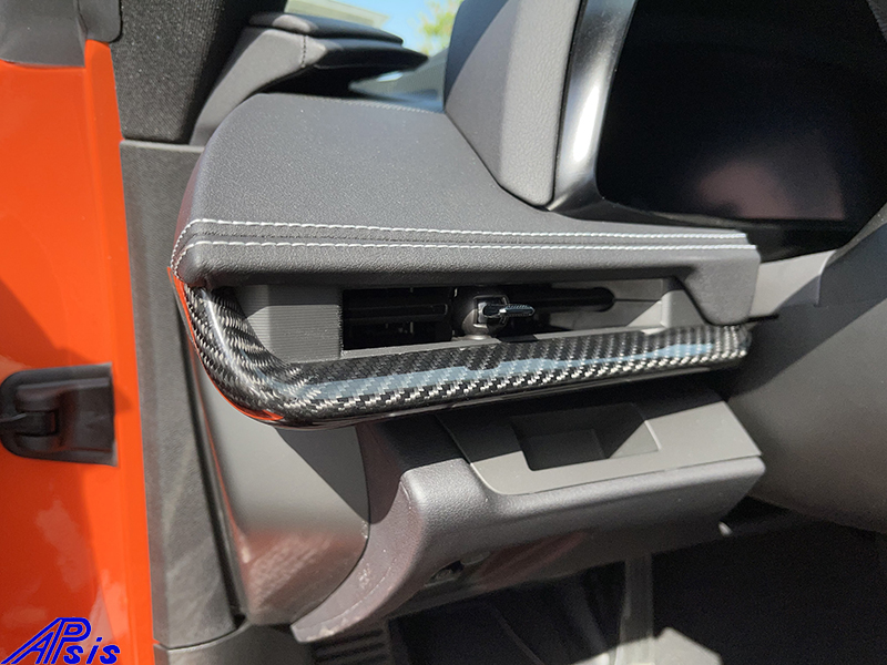 C8 Corvette 2020+ Left Dash Chrome Trim, High Gloss Carbon Fiber Overlay $248.00