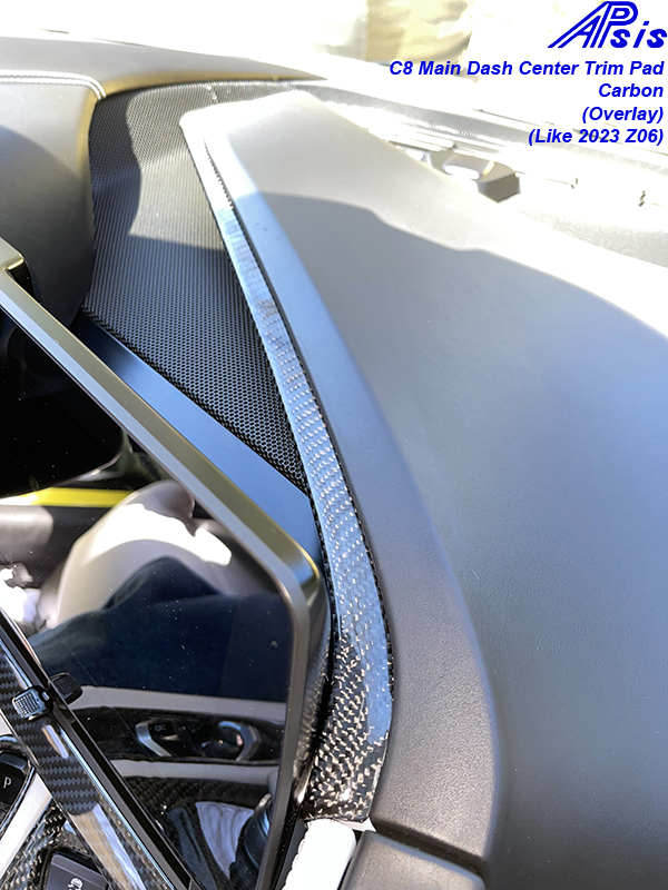 C8 Corvette 2020+ Main Dash Center Trim Pad Next to right side of steering colum