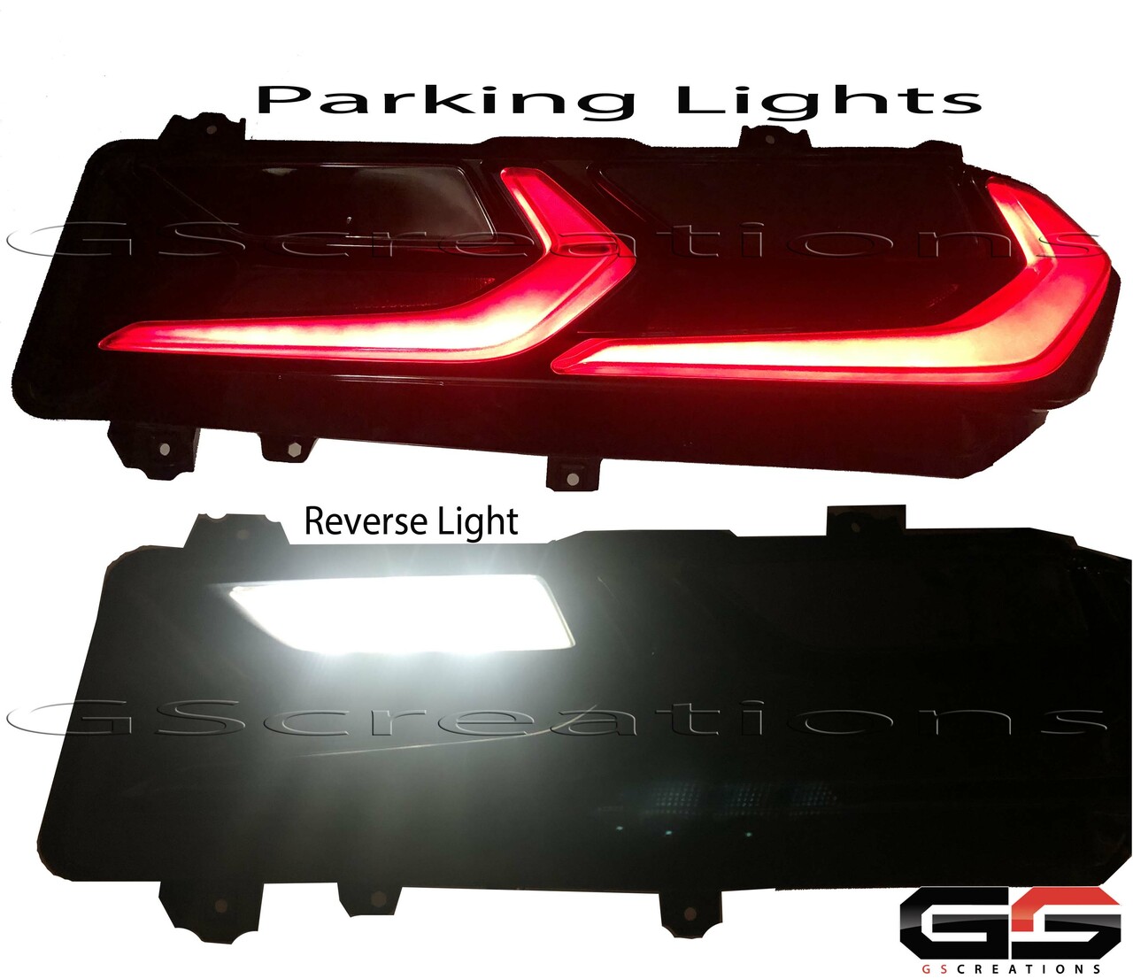 2020+ C8 Corvette Replacement OEM Painted Smoked Rear Tail Lights (Blackouts)