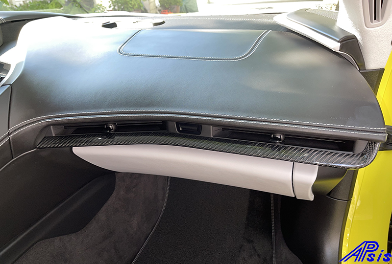 C8 Corvette 2020+, Right Dash Chrome Trim, High Gloss Carbon Overlay $298.00