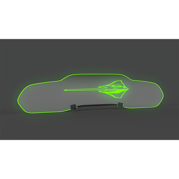 C8 Corvette WindRestrictor Illuminated Glow Plate, Stingray Fish Coupe