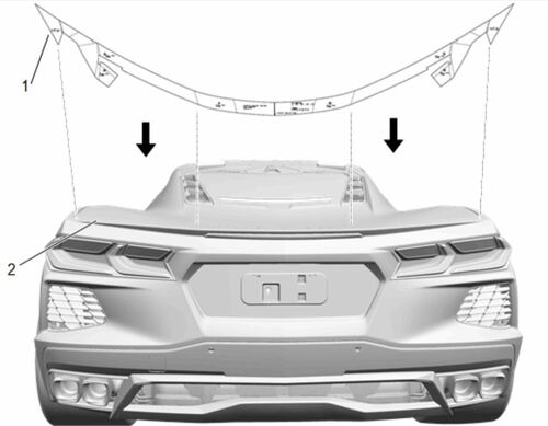 20-22+ C8 Corvette Stingray, for Z51 or High Wing Spoiler Drill Template GM OEM