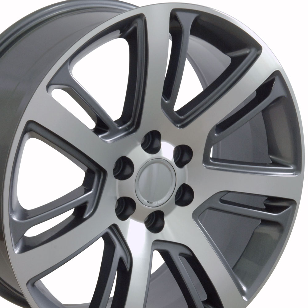 24" Replica Wheel fits Cadillac Escalade,  CA88 Gunmetal Machined 24x10