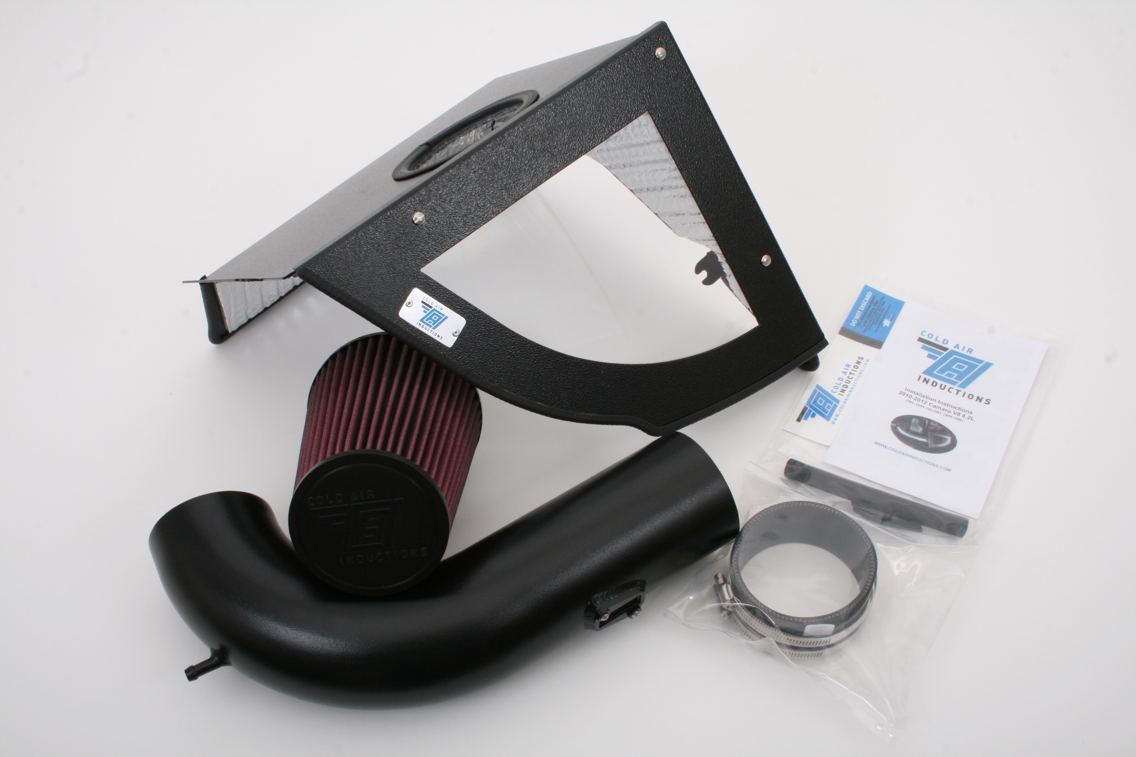 COLD AIR Air Induction System, Reusable Filter, Black, GM LS-Series, Chevy Camaro 2010-15, Kit