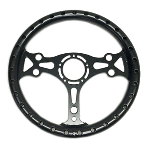 Chassis Engr 13in Black Alum. Dished Steering Wheel