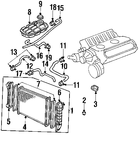Corvette 10188026 Radiator Upper Insulator Right or Left OEM GM Part