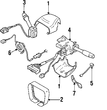 C5 Corvette Steering Column Shroud. W/Telescopic