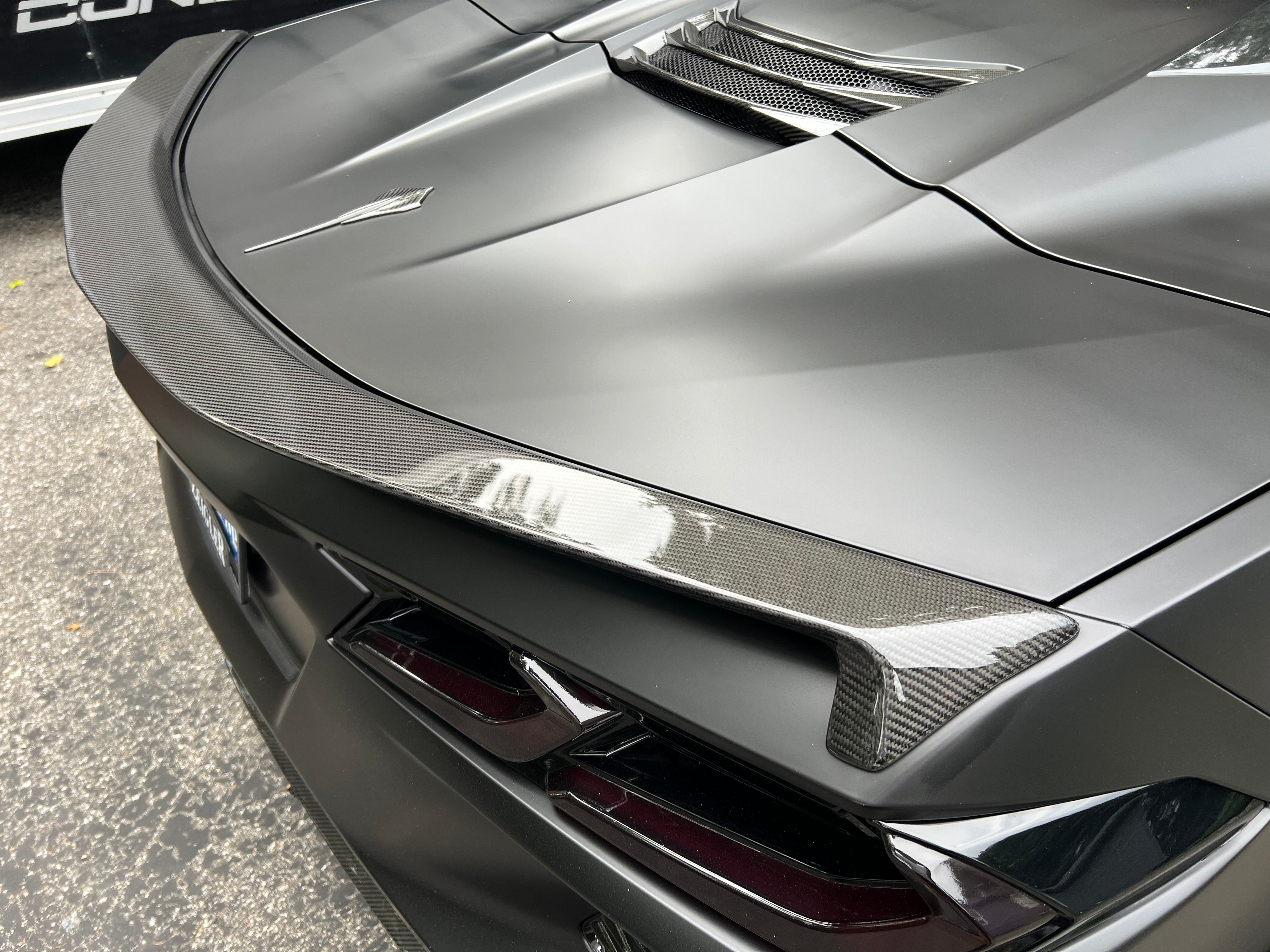 2020-2026 C8 Corvette Stingray Carbon Fiber Low Flush Rear Spoiler | Concept8
