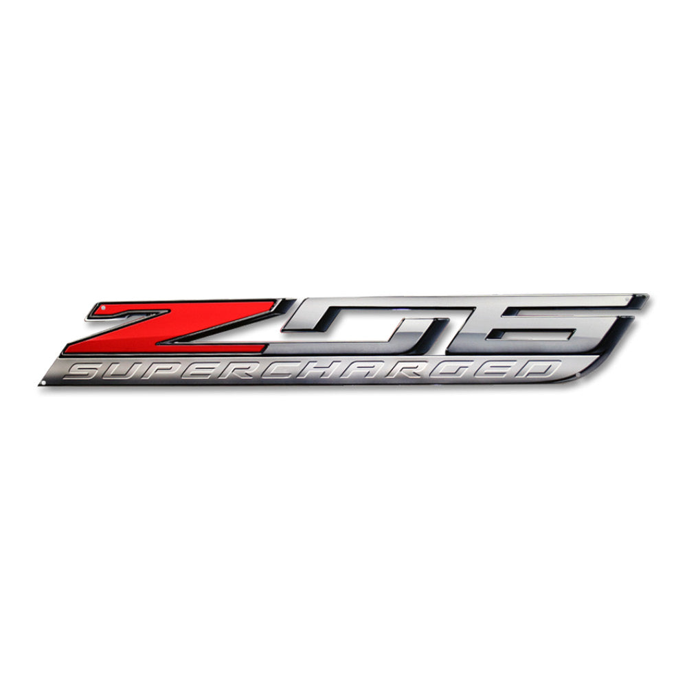 Corvette Z06 Supercharged Metal Sign - 18 x 3