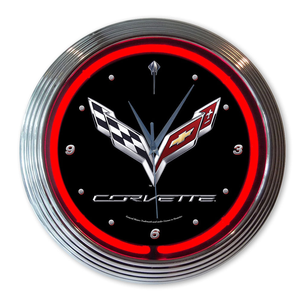C7 Corvette Stingray Neon Clock