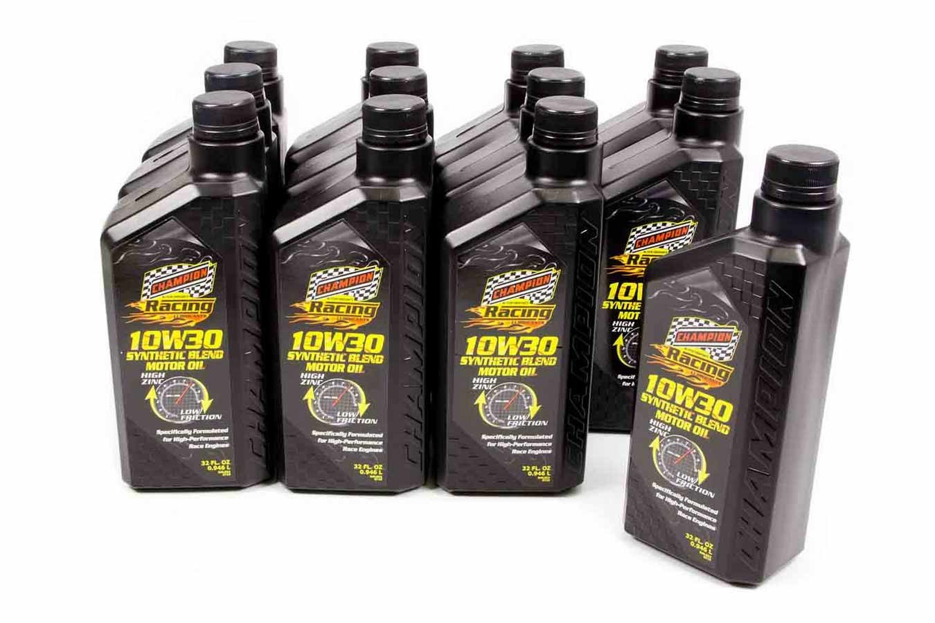 CHAMPION BRAND, 10w30 Synthetic Racing Oil 12x1Qt