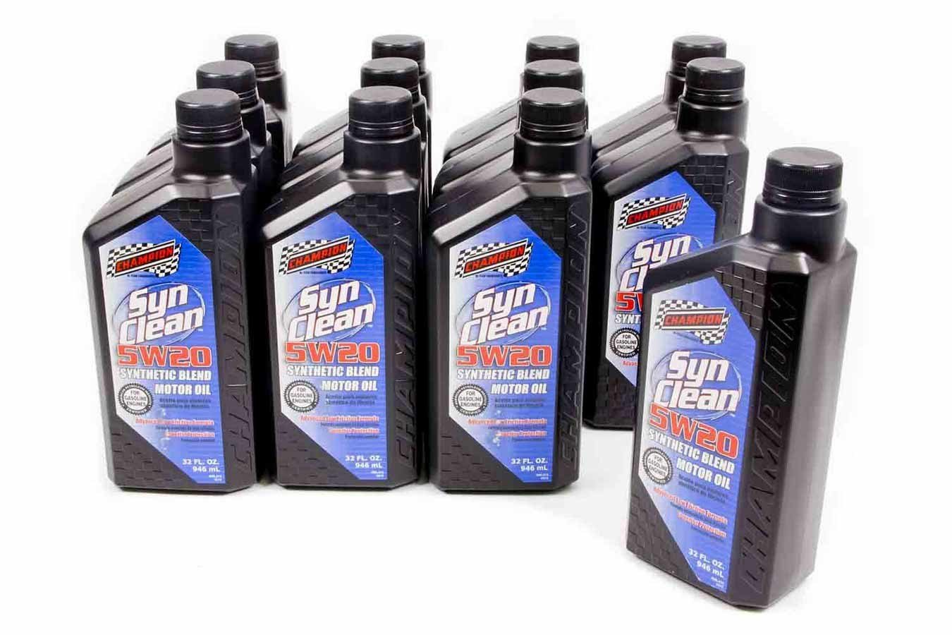 CHAMPION BRAND, 5w20 Syn-Blend Oil 12x1Qt