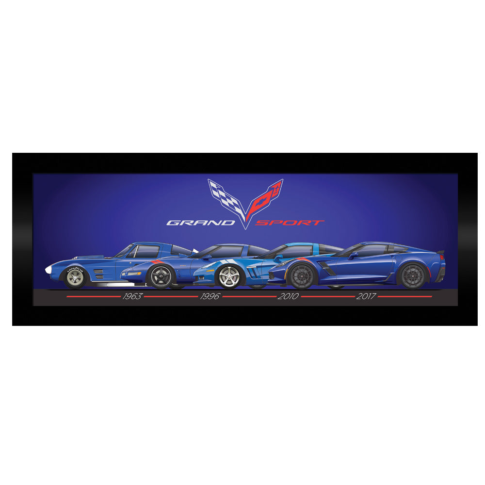 Corvette Grand Sport Generations Framed Artwork