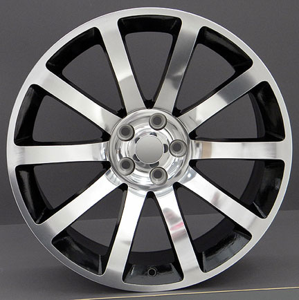 20" Fits Chrysler,  300 SRT Wheel,  Black Pocket Polished Rim 20x9