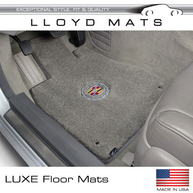 Corvette 2pc Luxe Floor Mat with Double Logo, Premium Binding