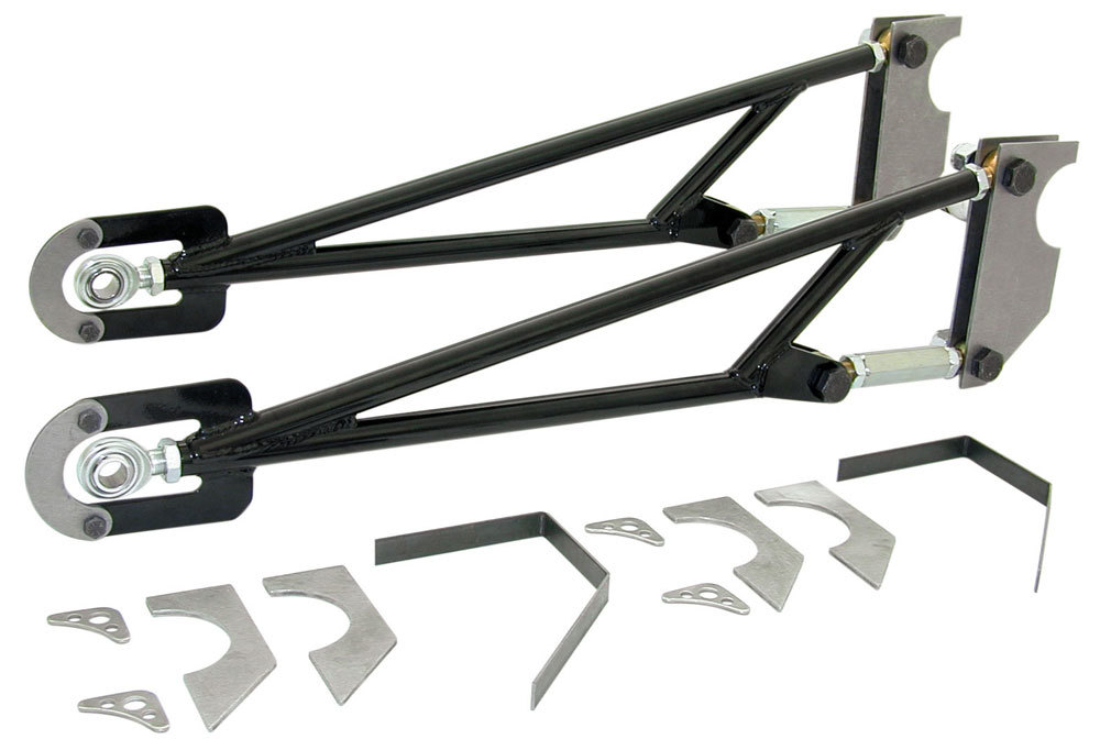 Competition Engr Ladder Bars, Ladder Link, Weld-On, 33-1/2" Long, Adjustable, Steel, Black Powder Coat, Universal, Kit