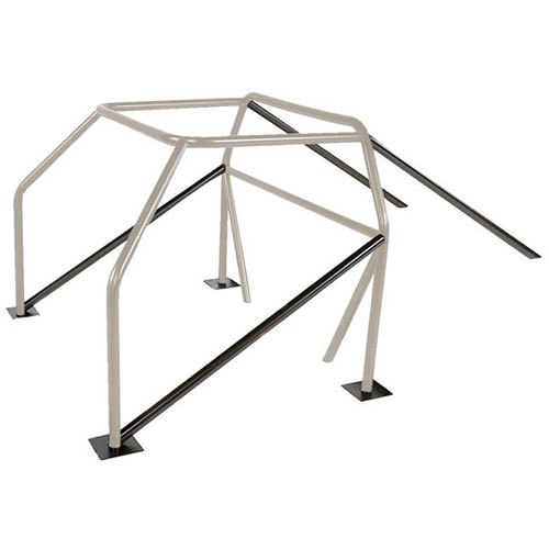 Competition Engr Roll Cage, Strut Kit, 10-Point, Weld-On, Door/Main/Rear Struts, Floor Plates, 1-5/8" Diameter, Steel, Natural,