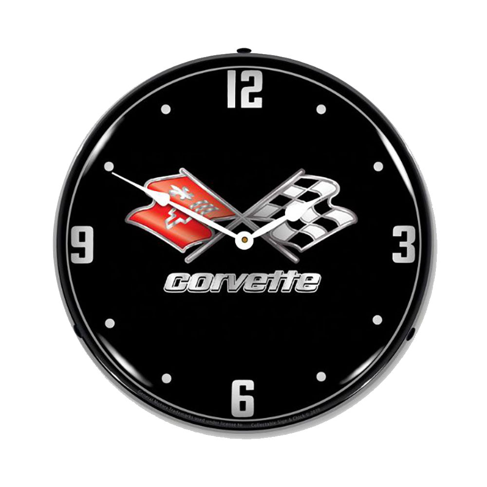 C3 Corvette LED Clock 14"