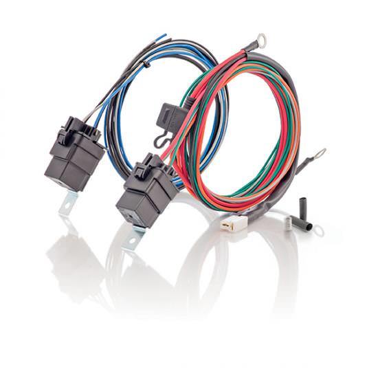 C&R Racing Fan Wiring Harness, Relay, 12V, 40 / 50 amp Relay, Terminals / Fuses, Single Electric Fan, Kit