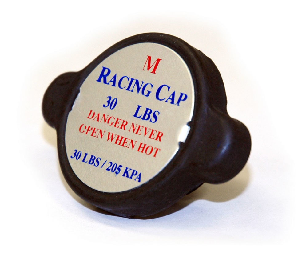 C&R Racing Radiator Cap, 30 lb, Round, Steel, Zinc Oxide, 32 mm Radiator Necks, Each