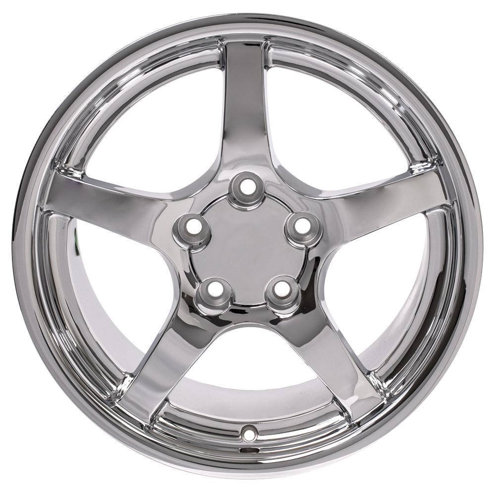 17" Replica Wheel fits Chevy Corvette,  CV05 Deep Dish Chrome 17x9.5
