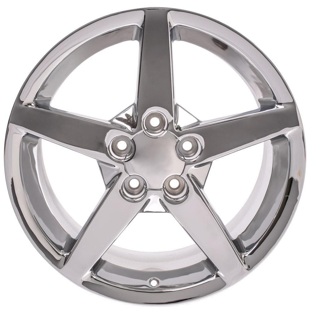 19" Replica Wheel fits Chevy Corvette,  CV06B Chrome 19x10