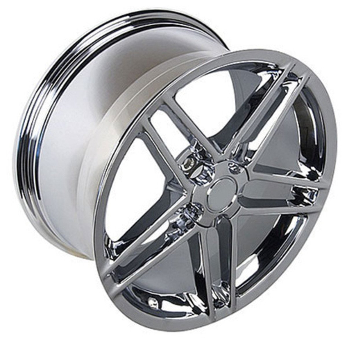 C6 Corvette Z06 Style CV07A Wheels 18x9.5 Chrome Fitment for C5/C6 Corvette, with Lugs