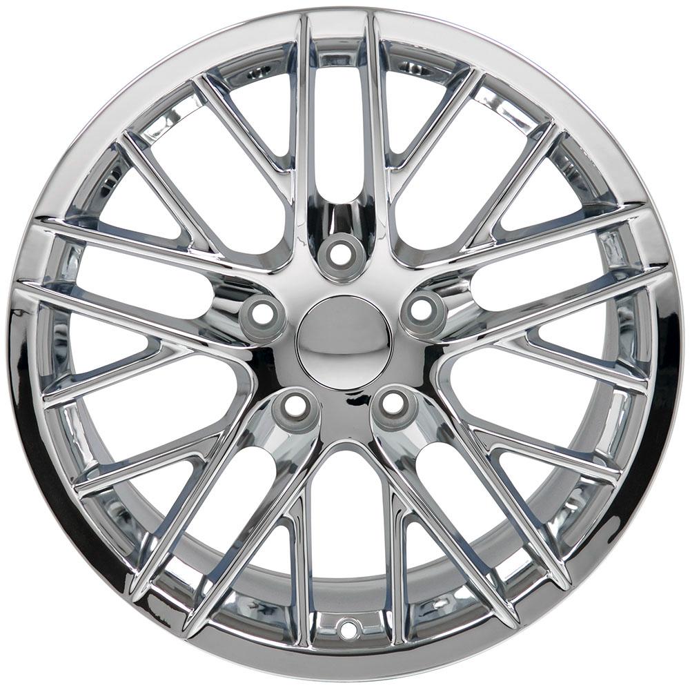 18" Replica Wheel fits Chevy Corvette,  CV08A Chrome 18x10.5