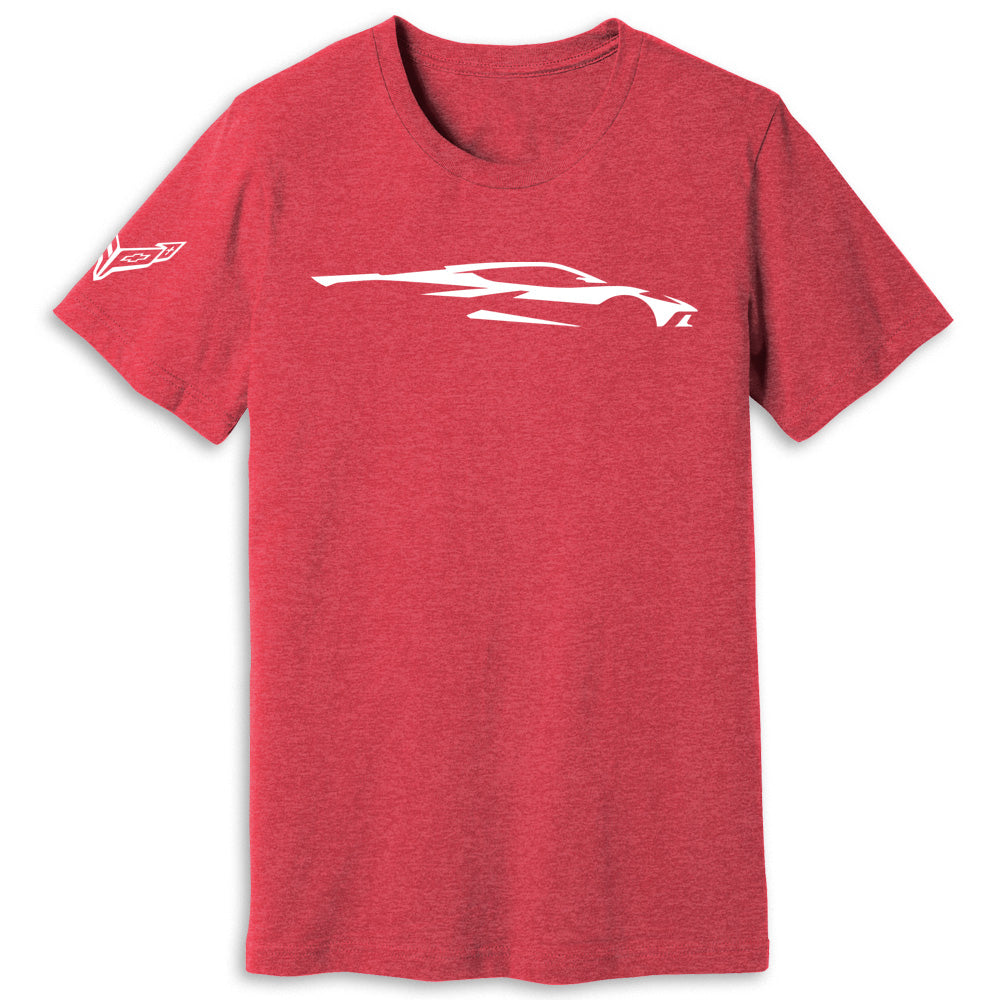 Corvette Car Gesture T-Shirt Heather Red